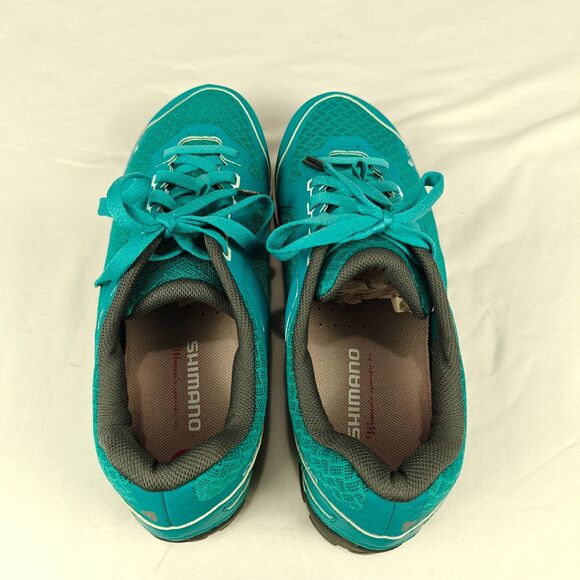 Shimano CW41 Pedaling Dynamics Teal Cycling Shoes Women’s Size 9.5 Mountain Bike - Picture 5 of 10